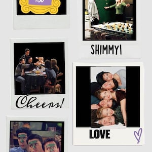 Handmade Friends themed  card cake toppers custom your design