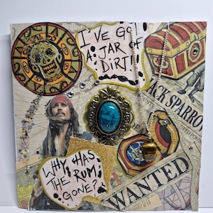 Pirates of the Caribbean-kaart met tijgeroogketting