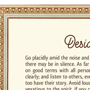 Desiderata Printable | Desiderata Print | Desiderata Poster | Desiderata | Decor | Wedding Gift | Graduation Gift