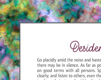 Desiderata Printable | Desiderata Print | Desiderata Poster | Desiderata | Decor | Wedding Gift | Graduation Gift | Desiderata Card