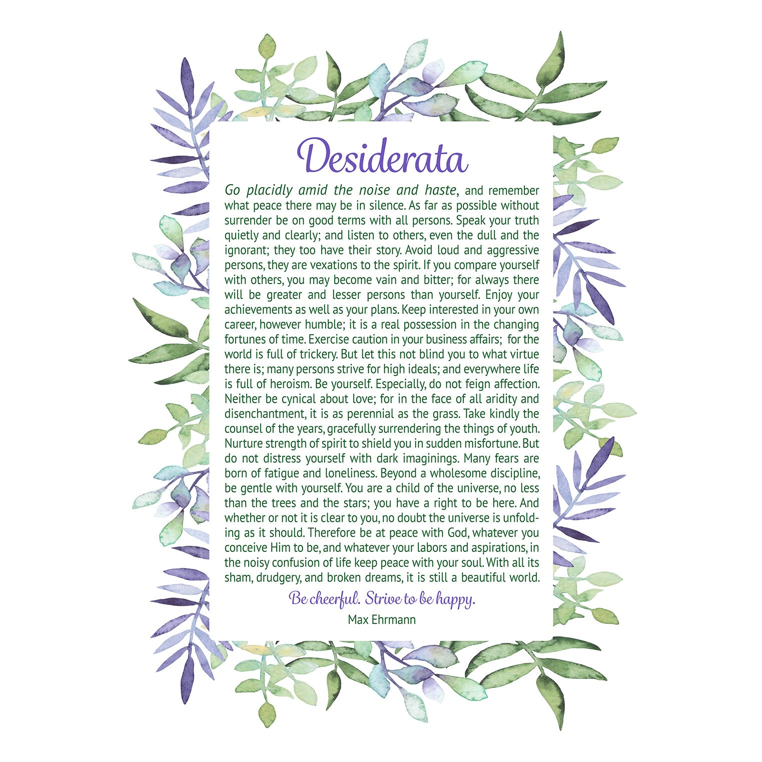 desiderata-printable-desiderata-print-desiderata-poster-etsy-uk