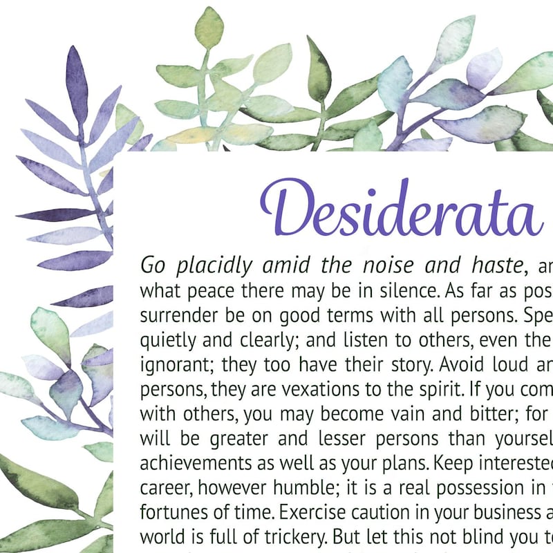 Desiderata Poem Cards - Etsy