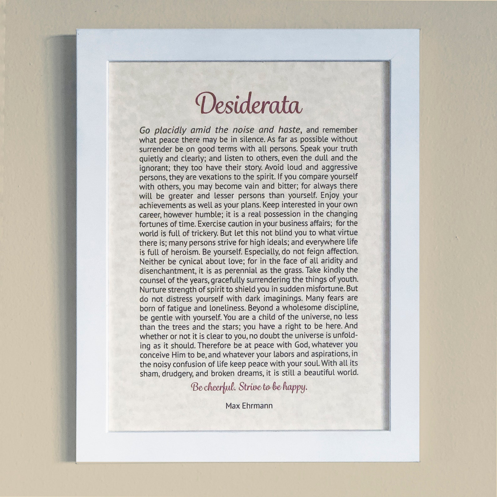 Desiderata druckbare Desiderata Gedicht Desiderata Druck Etsy
