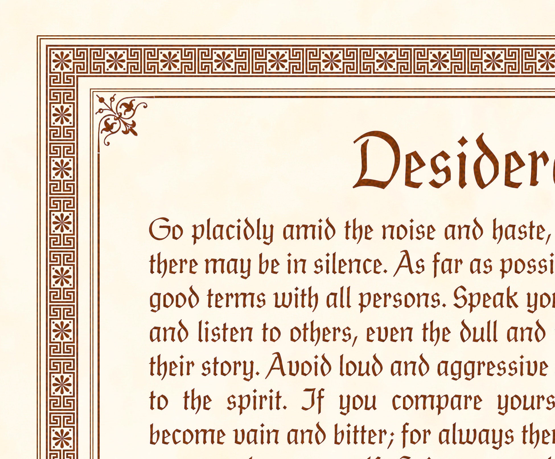 Desiderata Printable Desiderata Poem Desiderata Print Desiderata Desiderata Printable Desiderata Poem Desiderata Print Desiderata