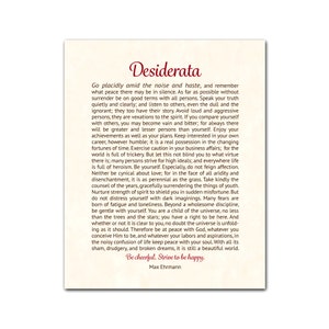 Desiderata stampabile / Poesia Desiderata / Stampa Desiderata / Desiderata / Decor / Regalo di nozze / Regalo di laurea / Carta Desiderata
