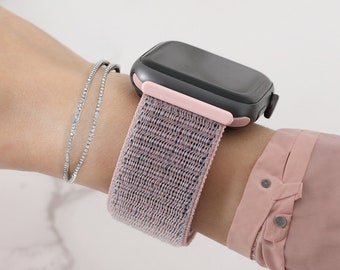 Bracelet de rechange en nylon pour boucle sport personnalisé pour Apple Watch série ultra 8 7 6 5 4 3 2 1 compatible avec 38/40/41 mm 42/44/45/49 mm