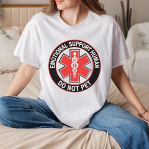 Emotional Support Husband Shirt Funny Do Not Pet Tee Humor Marriage Gift For Wife Sarcastic Relationship T-Shirt