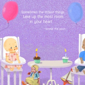 Little Ones Grußkarte | Neues Baby Grußkarte | Kleinkinder Karte |  Grußkarte | Alles Gute zum Geburtstag für Baby und Kleinkind | Valerie Walsh Karten