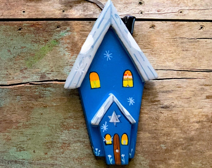 HANUKKAH Ornament | CHANUKAH Decoration | Personalized Hanukkah House Ornament | Hanukkah Holiday Decor | Star of David | Valerie Walsh