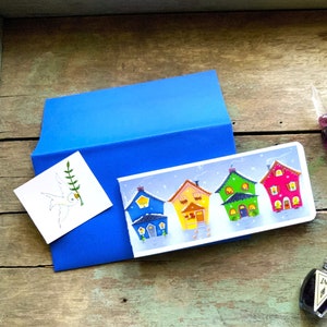 Célébrez ensemble Carte de voeux et enveloppe vierges minces | Hanoukka. Noël, Feliz Navidad, Kwanzaa | Valerie Walsh Cartes de vœux
