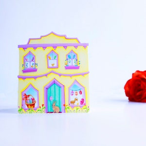 EASTER GREETING CARD Little Easter House Greeting Card House Shaped Card for Easter Easter Themed Card Valerie Walsh Greeting Cards image 6