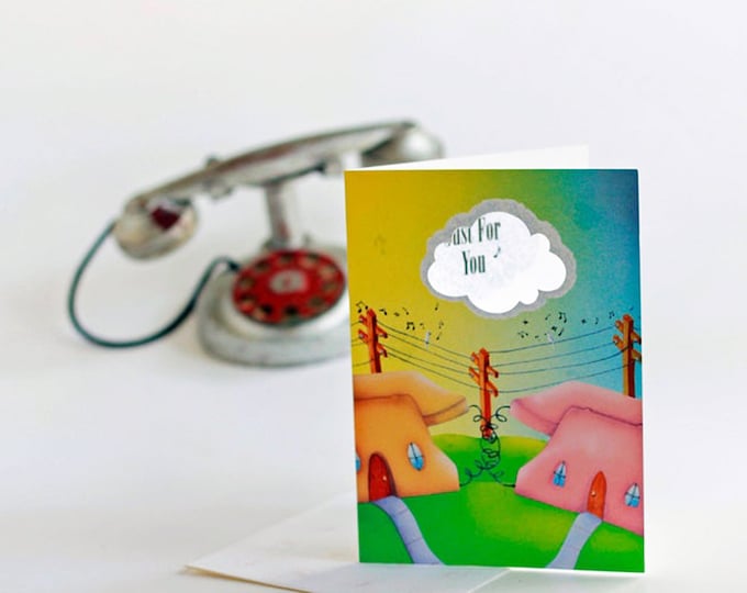 CALL ME Anytime You Need to Talk Greeting CARD | Phone Home Gift Card | Call Me Gift Certificate | Valerie Walsh Art Card