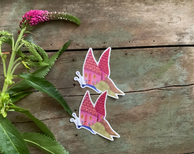 House Fly Diecut Sticker | Butterfly Waterproof Colorful Sticker | Flying Home Diecut Sticker | Valerie Walsh Stickers