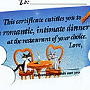 Romantic Dinner Gift Card | Invite to a Restaurant of Your Choice ...