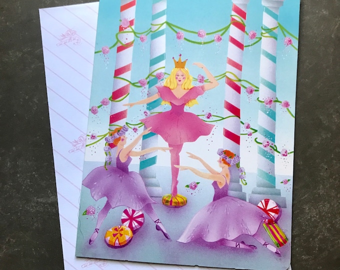 Nutcracker Ballet Card | Ballet-Candy-Nutcracker- Christmas Card-Valerie Walsh Holiday Cards
