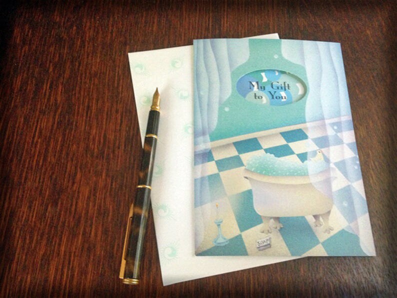 Champagne Bubble Bath Gift Card Romantic Gift Certificate Celebrate Our