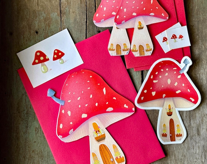 Mushroom Manor Stationery Bundle |  Whimsical Card Set