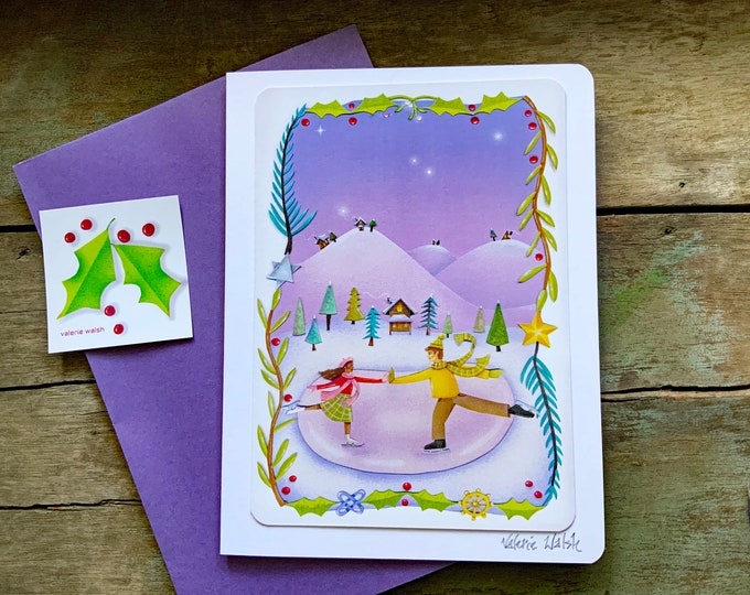 Live On the Edge Interfaith Blank Greeting Card |  Holiday Card | Hanukkah, Kwanzaa, Feliz Navidad & Christmas | Celebrate all Faiths