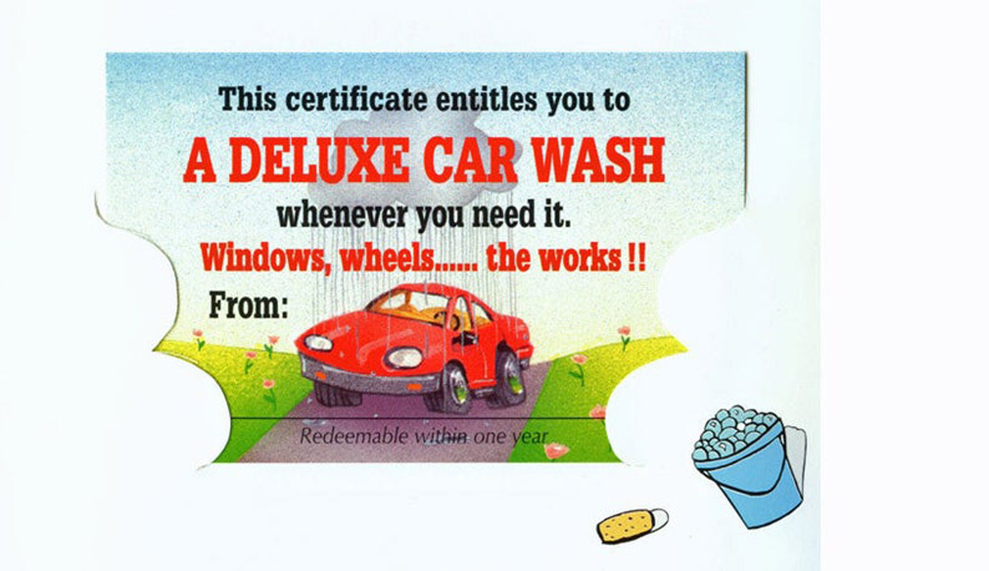Car Wash Gift Certificate Template Free