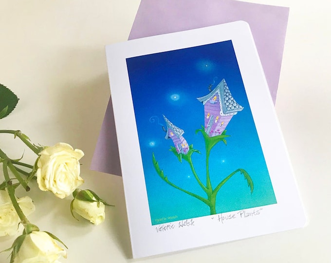 HOUSE PLANTS Greeting CARD | Friendship Card | Floral  Notecard | House Warming Friendship Card | Gardening\Gardener Themed Greeting Card