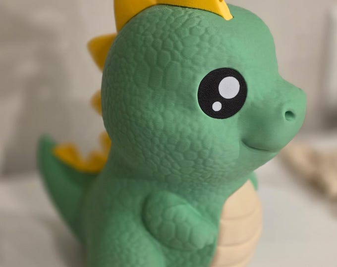 3D Printed Dinosaur Piggy Bank