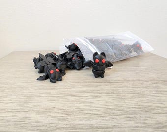 Mini murciélagos articulados: juguete antiestrés impreso en 3D