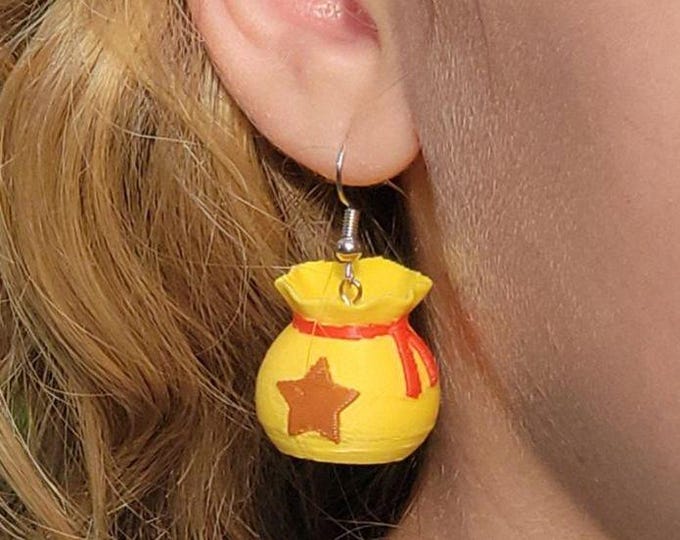 Animal Crossing Bell Bag earrings