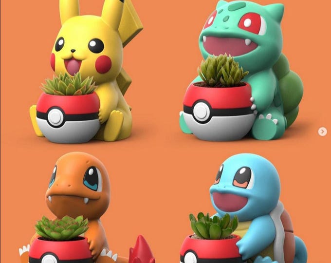Pokémon Planters - DIY Paint Project, 3d Printed Planters