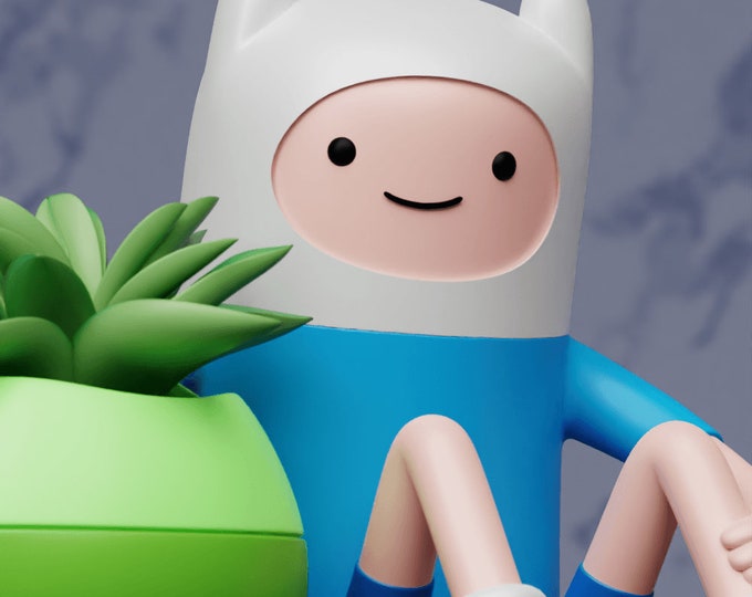 Finn Adventure Time Planter DIY Paint Project
