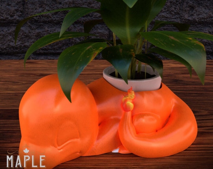 Sleeping Charmander Planter Pokémon