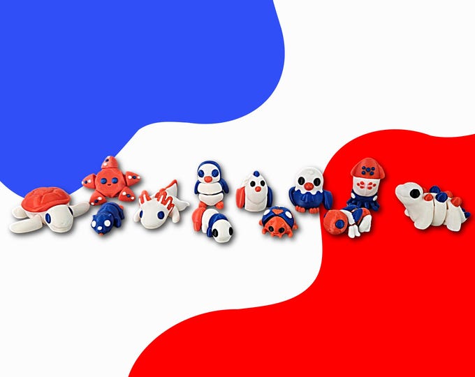 3d Printed Fourth Of July Articulated Animals