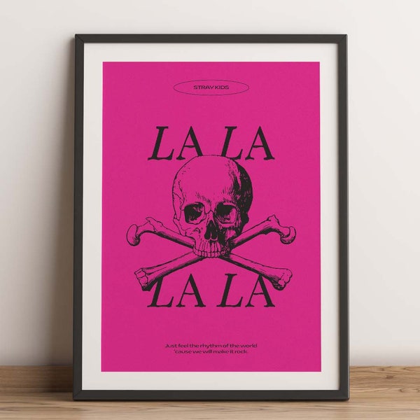 Stray Kid La La La La l KPOP Lyrics Digital Vintage Aesthetic Subtle Minimalist Wall Poster Room Decor Instant Download