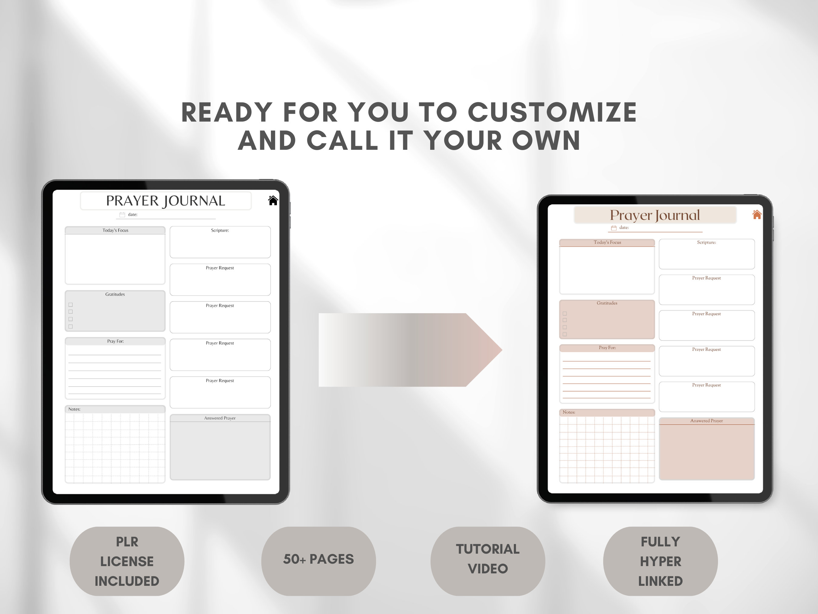 PLR Digital Prayer Journal, Printable Prayer Journal & Study Guide ...
