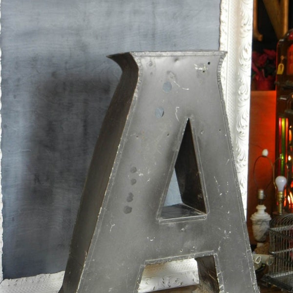 XL Vintage metal letter A