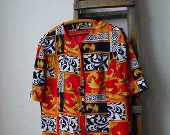 Multicoloured vintage baroque blouse