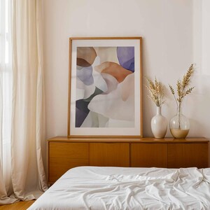 Watercolor Abstract Art Print: Lilac, Clay & Beige Neutral Pastels (Digital Download)