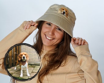 Custom Pet Bucket Hat Embroidered Dog Or Cat Hat