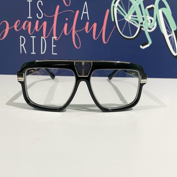 Vintage CAZAL Eyeglasses Black & Silver Frame, cazal Eyewear Men/ Women, Prescription Glasses, Gift For Dad, gift For Husband/Boyfriend