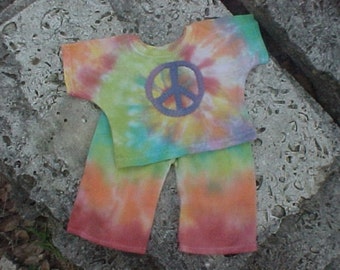 Groovy Peace Doll Pajamas (Waldorf) Made to fit your size Doll