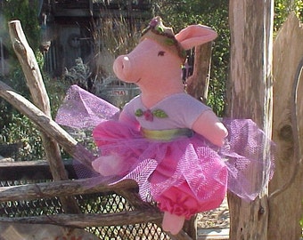 Princess Piggie, Organic Cotton Velour, Waldorf Inspired