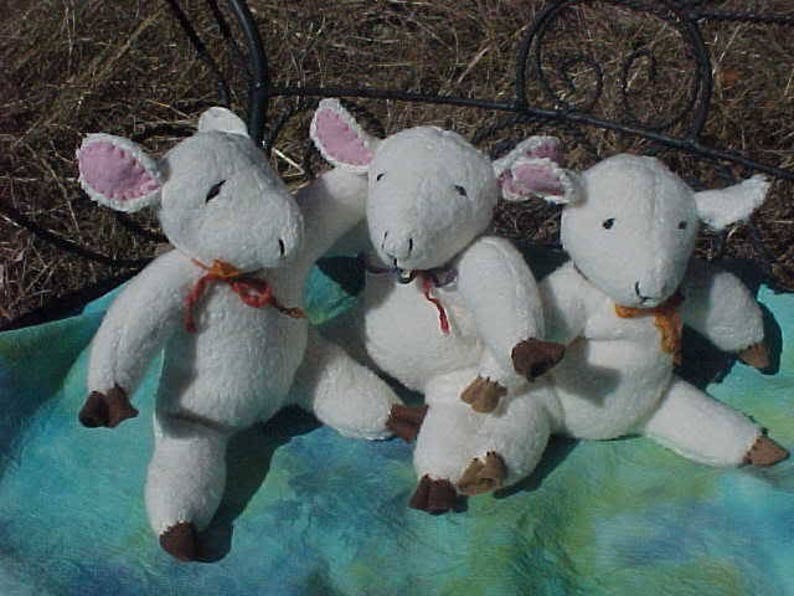 Waldorf Elephant, Sheep, Pig, Bear, or Bunny Rabbit Plush Steiner Inspired Animal image 8