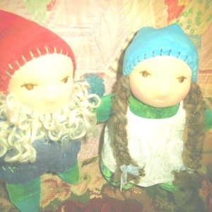 Gnome Waldorf Doll,  Custom Made in Your Choice of Details