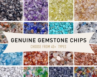 1 OZ Genuine Gemstone Bulk Crystal Chips, 5mm Loose Undrilled Semi Tumbled Mini Crystals, 40+ Different Kind Of Gemstone Chips