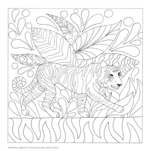 Digital Printable Download Wild Things Coloring Book Burning Bright e-sheet colorable page