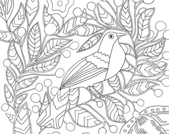 Digital Printable Download Wild Things Coloring Book Kaleidoscope e-sheet colorable page