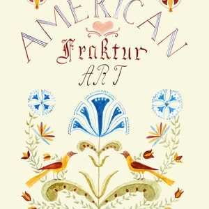 Digital Printable Download American Fraktur Paint-and-Color Book E-Sheet image 2