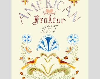 Digital Printable E-Book Folk Art Coloring Book – American Fraktur Paint and Color Book