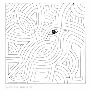 Digital Printable Download Wild Things Coloring Book Labyrinth e-sheet colorable page
