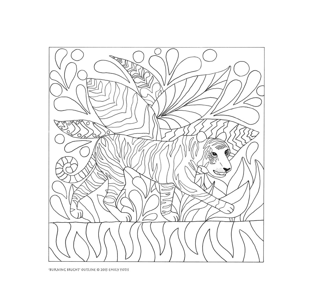 Digital Printable Download Wild Things Coloring Book Burning Bright E ...