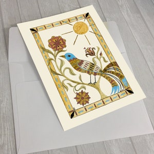 Druckvorlage American Fraktur 5x7 Grußkarte "